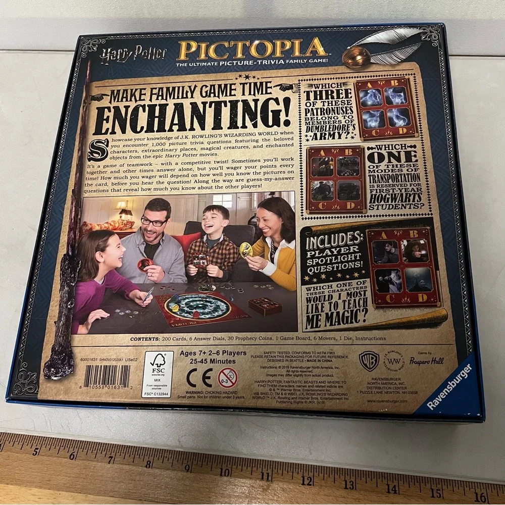 Ravensburger Pictopia Harry Potter Edition Family Board Game Trivia Questions